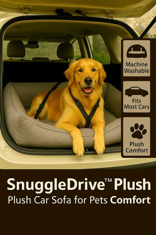 SnuggleDrive™ – Plush Car Sofa for Pets