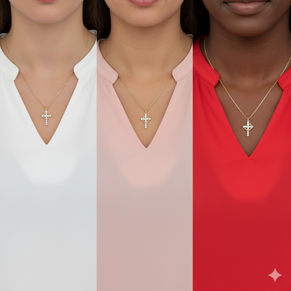 Cross and Crown Necklace