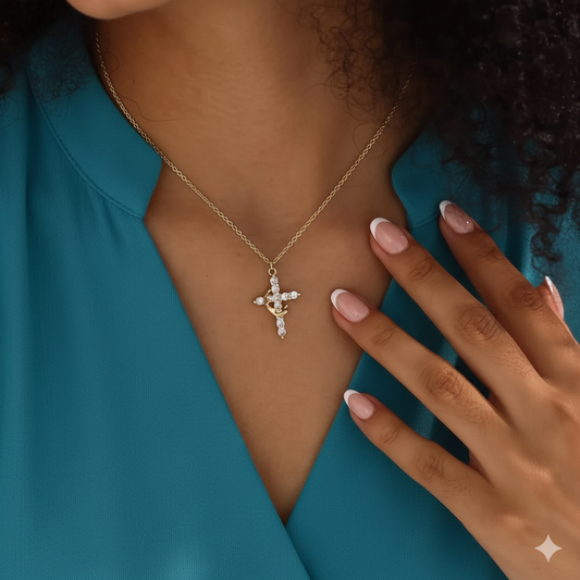 Cross and Crown Necklace